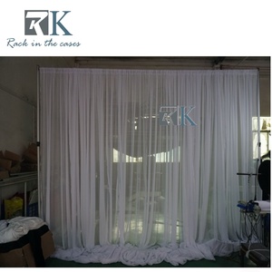 RK White Drape <b>Curtain</b> and Pipe Kit for Wedding and Event Decoration - Product Image 2