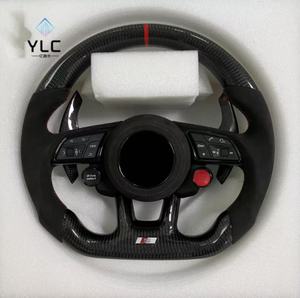 Nouveau Volant en Cuir <span class=keywords><strong>S</strong></span>-<span class=keywords><strong>Line</strong></span> avec Bouton de Démarrage pour <span class=keywords><strong>Audi</strong></span> R8 TTRS C6 C7 S7 S4 A4 B8 RS3 SQ5 S5 B9 A6 C8 A3 <span class=keywords><strong>2018</strong></span> - Product Image 1
