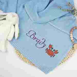 Manta de Cochecito Personalizada con Nombre Bordado, Regalo Conmemorativo, Ropa de Cama de Algodón Suave y Transpirable, Diseño Moderno - Product Image 5