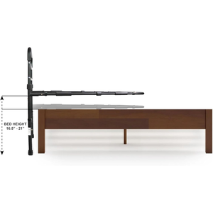 Barrière de lit de protection (hauteur du lit de 42 à 54 cm), barrière de lit rembourrée pour adulte, barrière de lit noire PEPE P40020 - Product Image 5