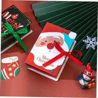 Boîte Cadeau Magique de Noël, Style Livre Rigide, Imprimé Père Noël, Contenant à Bonbons pour Aliments, Fêtes, Vente en Gros OEM ODM Usine