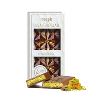 Boîte d'emballage en carton pliable pour chocolat noir de Dubaï, personnalisée en gros, pour petites entreprises