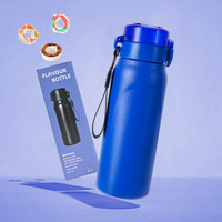 Bouteille d'eau aromatisée en acier inoxydable de 750 ml, personnalisable, avec parfum, bouteille d'eau aromatisée personnalisable, bouteille d'eau avec capsule aromatique pour boire