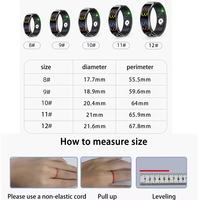 R12S Edelstahl Bluetooth Smart Ring mit Farbdisplay Gesundheitsmonitor Tracker Sport 5ATM Wasserdichter Fingerring