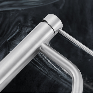 FRAP Luxury Modern Black Single-Hole Stainless Steel Bathroom Sink Faucet - Product Image 4