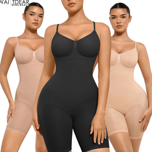 Hexin One Piece Mid Thigh Hip Enhancer Smooth Breathable Fabric Body Shaper Outfit Seamless <strong>Shapewear</strong> for Women Bodysuit - Product Image 1