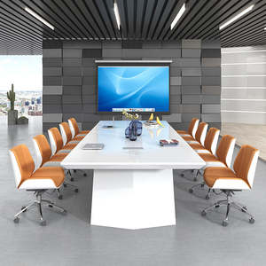 Modern Wood Panel Meeting Conference Table 20 Person Size Modern Furniture for Conference <strong>Room</strong> - Product Image 2
