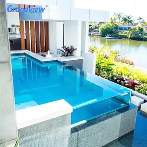 High Quality Outdoor Above Ground Transparent Infinity Acrylic Swimming Pool Private Above Ground Pool With A Transparent Window
