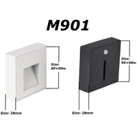 Lampe murale LED encastrée étanche 3W pour extérieur, en aluminium, pour coin, couloir, escalier