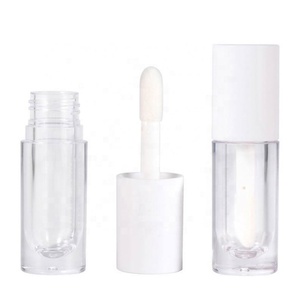 Wholesale Purple Yellow Pink Brown Empty <b>Foundation</b> Tube Transparent Lip Gloss Tubes With Big Wand Applicator Lipgloss Packaging - Product Image 2