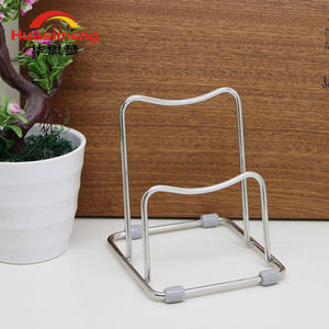 Huasimeng - Soporte Cuadrado Multiusos de Acero Inoxidable para Tapas de Ollas, Escurridor y Organizador de Cocina - Product Image 1