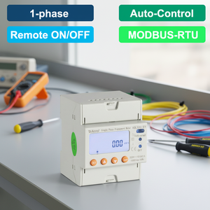 Compteur d'énergie prépayé monophasé Acrel ADL100-EYNK avec communication RS485 Modbus 4G MQTT, contrôle à distance marche/arrêt pour les écoles - Product Image 1