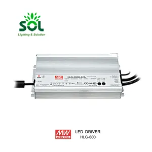 Meanwell -HLG-600H-42 600W 42V تزويد بالطاقة LED لاضاءة ساحات الركن