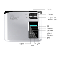 Mini projecteur intelligent HD 720P WiFi avec résolution de prise Android 9.0 EU 4K pour téléphone ordinateur Android pour présentations