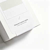 Étiquettes d'emballage de thé minimalistes Haoxuan OEM, film PP mat blanc, design épuré, autocollants imprimés pour contenants de thé