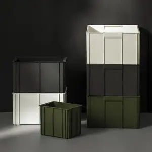 3 आकार प्लास्टिक औद्योगिक के लिए सरल शैली आयोजक भंडारण कंटेनर बॉक्स डिब्बे उपकरण कपड़े में घर रसोई