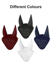 Vente directe d'usine Equestrian Tack Shop Couverture d'oreille de cheval tricotée douce sans démangeaisons Bonnet Voile de mouche de cheval