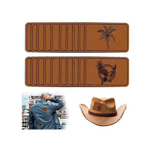 Écussons personnalisés en cuir PU avec logo gravé au laser, étiquettes en similicuir à coudre pour chapeaux, casquettes, jeans, sacs, vêtements, vente en gros - Product Image 5
