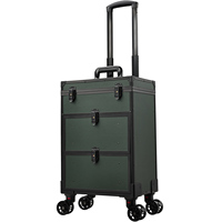 Valise de maquillage roulante avec tiroir de rangement, petite trousse de voyage, trousse à cosmétiques avec roulettes, valise de salon de coiffure, chariot de beauté, coffre de rangement