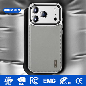 Funda de Cuero Premium con Carga Inalámbrica, Funda Magnética de Lujo con Soporte de Lente Giratorio, Diseño Elegante para iPhone 17 Pro - Product Image 1
