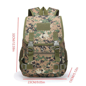 กระเป๋าเป้สะพายหลังลายพราง CS Realistic Gear สำหรับโรงเรียน ฝึกอบรม กิจกรรมกลางแจ้ง ฤดูหนาว ฤดูร้อน แคมป์ปิ้ง และการใช้งานทางยุทธวิธี - Product Image 2