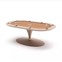 Table de poker familiale de luxe 8 places, qualité professionnelle, durable, personnalisée, en bois laqué, pour Texas Hold'em