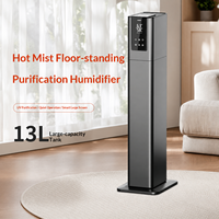 Nouveau Purificateur Humidificateur Colonne à Brume Chaude 13L Grande Capacité, Ultrasonique Silencieux, Faible Bruit, Écran Intelligent, AC