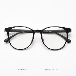 Korea Round TR90 Brillen fassungen für Myopia Pre script ion Männer Frauen Kunststoff Titan Hyper opia Optische Brillen rahmen