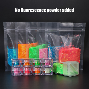 Commercio all'ingrosso nuovo bagliore luminoso scintillante Glitter sacchetti di imballaggio personalizzati scatola di bottiglie grosso Glitter misto al buio per artigianato In resina - Product Image 3