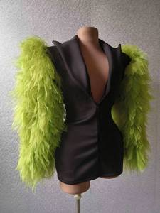Blazer robe moulant pour femme à manches longues et col en V profond, style designer, pour soirée, club, spectacle et <span class=keywords><strong>festival</strong></span> - Product Image 2