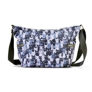 Bolso cruzado de nailon ligero con múltiples bolsillos y cremalleras, bolso bandolera informal para mujer, mochila de pecho para viajes al aire libre - Product Image 6
