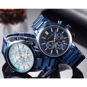 Montre à quartz pour homme, acier inoxydable, calendrier, chronographe, montre de sport, Relogio Masculino - Product Image 6