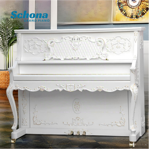Piano droit classique blanc mat 133 en gros, approvisionnement direct du fabricant pour la pratique et les tests de niveau musical 133 Mécanique - Product Image 4