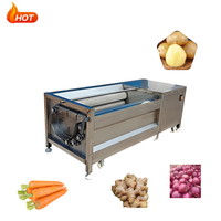 Industriële Elektrische Aardappelschiller Aardappelen Schillen Frietmachines Automatische Aardappelschilreinigingsmachine