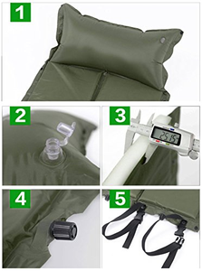 Colchoneta para Dormir, Colchón Extra Grande para Acampar, Colchoneta Superportátil para Excursionismo con Almohada - Product Image 2