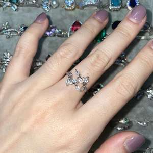 <b>Jewellery</b> Anillos Plata 925 Anillos De Matrimonio Oro Laminado 18K Gold <b>Pink</b> Diamond Ring Rings Jewelry Women - Product Image 3