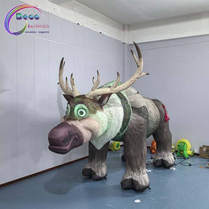 Traîneau gonflable géant pour décoration extérieure avec rennes, utilisé pour les fêtes sur pelouse et les fêtes de Noël - Product Image 3