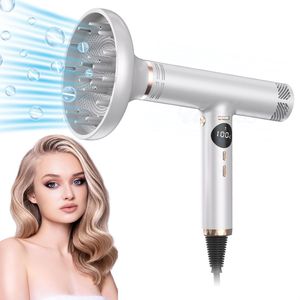 Hair Dryer 110000 Rpm Ionic High Speed With Diffuser And Concentrator Nozzle Heat Protection For Hair Care - Product Image 4