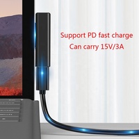 Adaptateur de prise de charge rapide Type C femelle PD 65W 3A pour Surface Pro 3 4 5 6 Go Connecteur pour adaptateur USB C femelle Surface Book