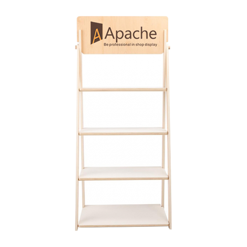 Customizable Wood Display Rack for Cosmetics Store Quality Display Stand — view 3