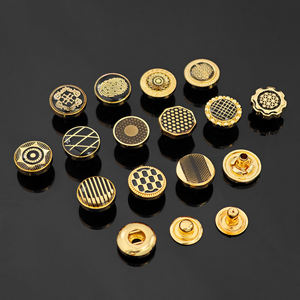 KUNSHUO Botón Fábrica Ropa Camisa 4 Parte Marca Patrón Personalizado Logo broche de presión Abaya Thobe Metal Snap Button para ropa - Product Image 5