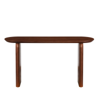 Table à manger ovale de luxe en bois avec panneau en placage de noyer noir moderne, pour deux personnes, style nordique, MDF de qualité E2, meubles de salle à manger