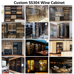 ตู้เก็บไวน์สแตนเลส304ห้องนั่งเล่นหรูหราดีไซน์ทันสมัยได้รับการรับรอง CE - Product Image 4