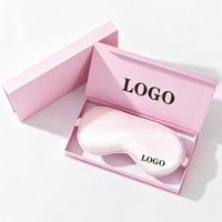 Masque pour les yeux en satin de soie doux avec logo personnalisé, masque de sommeil respirant pour la nuit avec sangle réglable, idéal pour les voyages, les cadeaux de mariage