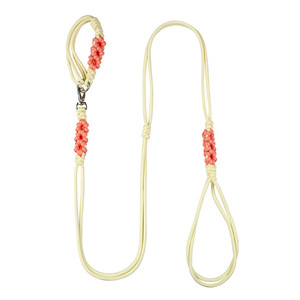 สายจูงสุนัขหนังถักลายดอกไม้สีชมพู ปรับความยาวได้ พร้อมคลิปโลหะ - Product Image 5