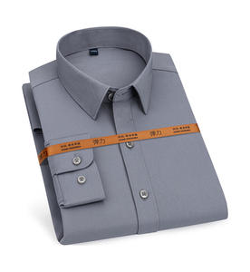 สีขาวสีฟ้าสี<span class=keywords><strong>ชมพู</strong></span>สีดําผู้ชายเสื้อแขนยาวคลาสสิกผู้ชายชุดอย่างเป็นทางการเสื้อสําหรับธุรกิจบุรุษ<span class=keywords><strong>เสื้อ</strong></span>ผ้าเสื้อ - Product Image 4