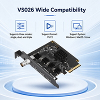 Tarjeta de Captura de Video PCIe Interna de 3 Canales HDMI + 1 Canal SDI, 4K*60Hz HDMI 1080P SDI YUY2 Line-In para Windows, Mac, Linux