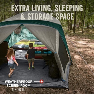 <span class=keywords><strong>Tente</strong></span> de camping <span class=keywords><strong>Coleman</strong></span> Skylodge à trois couches avec logo personnalisé, auvent pare-pluie, véranda zippée, résistante aux intempéries, <span class=keywords><strong>tente</strong></span> familiale à ouverture rapide en Oxford - Product Image 2