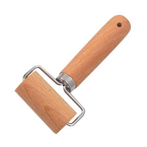 Rouleau à pâtisserie en hêtre à double tête Rouleau à pâtisserie manuel en bois massif Épingle à pâte Pressage de la pâte Peau de boulette Outil de cuisson de <span class=keywords><strong>pizza</strong></span> - Product Image 3