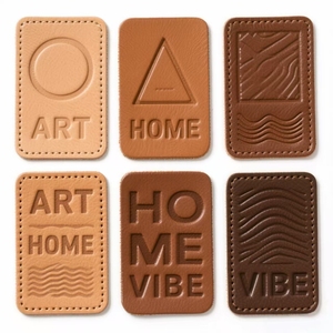 Vòng trống da các bản vá lỗi Thẻ Nhãn cho Laser khắc hat Logo tùy chỉnh Nguồn cung cấp sắt-on với chất kết dính - Product Image 2